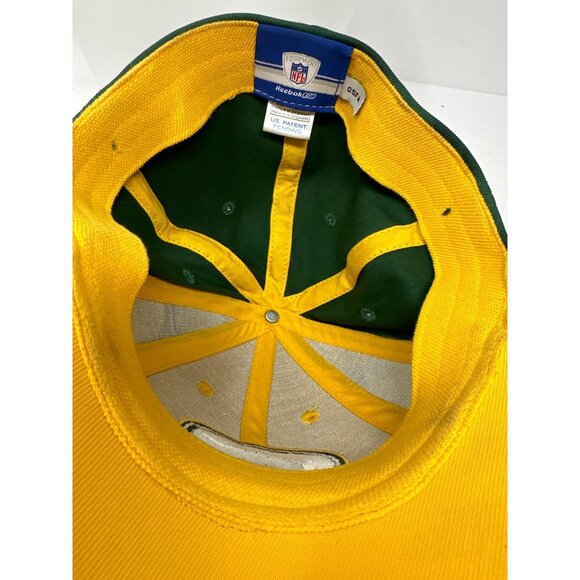 Reebok Green Bay Packers Hat NFL Fitted Cap Green Gold Men’s - Picture 9 of 9